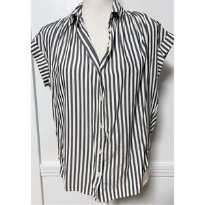 Madewell • Central Shirt in Ballard Stripe in Moonless Night Neat Stripe